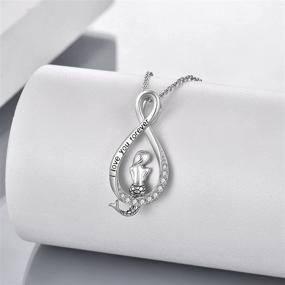 img 3 attached to 🐯 TIGER RIDER Sea Mermaid Infinity Pendant Necklace - 925 Sterling Silver Valentine's Gifts for Girls, Women, and Daughters - Daily Jewelry