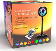 sunset lamp with remote control - rgb led multicolor sunset projection light projector, adjustable & fade mode, usb port - enhance your tik tok experience logo