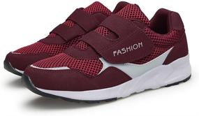 img 1 attached to Leader Women's Casual Comfort Walking Shoe Safety Flats for Elderly, Non-Slip Hook & Loop Sneakers