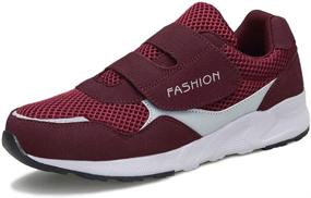 img 4 attached to Leader Women's Casual Comfort Walking Shoe Safety Flats for Elderly, Non-Slip Hook & Loop Sneakers