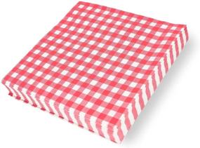 img 2 attached to 🍽️ 40 Count Red Gingham Paper Napkins - Disposable Luncheon Napkins for Party, Christmas, Dinner, Picnic, BBQ, Wedding - Red and White Checkered Design - 3-ply, 6.5X6.5 inches