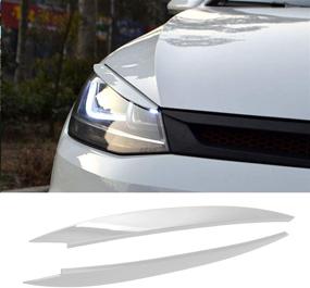 img 2 attached to 🔥 YSISLY Golf 7 GTI MK7 Headlight Eyebrow Covers - White | Volkswagen VW Headlight Accessories
