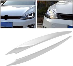img 4 attached to 🔥 YSISLY Golf 7 GTI MK7 Headlight Eyebrow Covers - White | Volkswagen VW Headlight Accessories