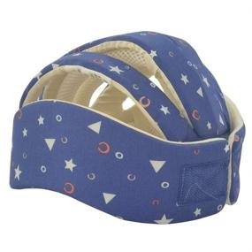 img 2 attached to 👶 Регулируемый детский шлем для безопасности младенцев - голубой защитник для ползания, ходьбы и игр | Улучшенные условия для младенцев, детей | Защитная кепка с звездным голубым дизайном