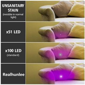 img 2 attached to 🔦 UV Black Light Flashlight: Discover Pet Urine Stains & Scorpions with 100 LED Power + UV Sunglasses