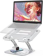 🖥️ agokud laptop stand: foldable aluminium alloy stand for macbook pro/air, dell, samsung - adjustable, ergonomic, heat-vent - 8'' to 17'' laptops logo