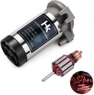 🚗 hk 12v 150db air compressor for horn, ultra loud car horn compressor kit with chromed zinc single trumpet for all vehicles - silver logo