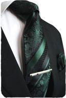 jemygins floral necktie with pocket hankerchief: enhancing men's accessories in ties, cummerbunds, and pocket squares logo