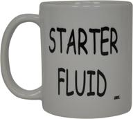 ☕ mechanic coffee mug | funny starter fluid novelty cup for car enthusiasts | perfect gift idea for men, brother, or friend logo