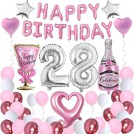 birthday decorations banner number balloons logo