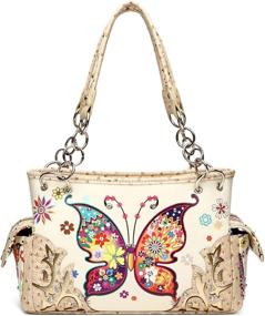 img 3 attached to 👜 Concealed Shoulder Handbags & Wallets with a Western Butterfly Touch for Women