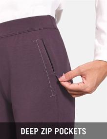 img 1 attached to 👖 Comfortable and Stylish BALEAF Women's Fleece Lined Pants: Perfect for Casual Work and Everyday Wear with Convenient Zipper Pockets