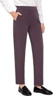 👖 comfortable and stylish baleaf women's fleece lined pants: perfect for casual work and everyday wear with convenient zipper pockets logo