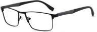 👓 occi chiari blue light blocking fashion glasses frame for men's computer eyewear with uv400 protection - black+gray logo