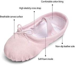 img 2 attached to 👧 STELLE Canvas Slippers: Stylish Leather Toddler Girls' Shoes and Athletic Sneakers