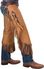 img 1 attached to 🤠 Weaver Leather Vintage Cowboy Chinks with Basketweave Yoke Set: Timeless Style for the Modern Rider