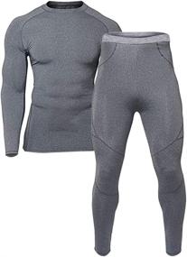 img 4 attached to Thermal Underwear Bottom Compression Winter Sports & Fitness for Other Sports