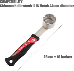 img 3 attached to 🚲 BikeHand Bicycle Bottom Bracket Crank Tool for Shimano Hollowtech II 16-Notch 44mm External BB - Enhanced for SEO