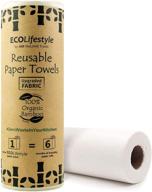 🌿 sustainable bamboo paper towels - reusable & washable roll towel for zero waste, eco-friendly kitchen cleaning - alternative cloth napkins, bulk recycled reusable towels - ideal for sustainable gifts logo