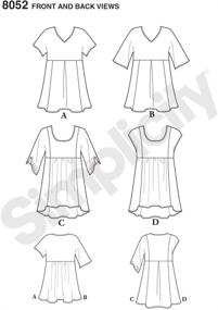 img 2 attached to 👗 Серия выкроек Simplicity US8052A: Легкое и простое пошив платьев для молодых женщин.