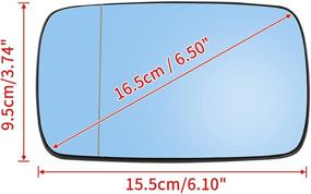 img 2 attached to 🔵 Стекло зеркала повышенного качества с подогревом и синим оттенком с опорной пластиной для BMW E39 E46 330i 325i 525i 1998-2005 – зеркало левого бокового зеркала, водительская сторона от uxcell.