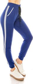 img 4 attached to 👖 ALWAYS Women's Casual Joggers - Super Soft and Comfortable Lounge Sweatpants with Pockets, featuring a Light and Stylish Striped Design