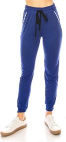 img 3 attached to 👖 ALWAYS Women's Casual Joggers - Super Soft and Comfortable Lounge Sweatpants with Pockets, featuring a Light and Stylish Striped Design