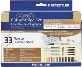 img 1 attached to 🖋️ STAEDTLER Calligraphy Pen Set - Complete 33 Piece Tin Ideal for All Skill Levels - 899 SM5, Assorted Colors