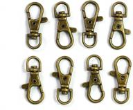 🦞 antique bronze lobster claw swivel clasps - pack of 50, 1-1/2"x5/8" - perfect for diy craft jewelry making, key rings, and more logo