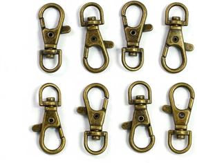 img 4 attached to 🦞 Antique Bronze Lobster Claw Swivel Clasps - Pack of 50, 1-1/2"x5/8" - Perfect for DIY Craft Jewelry Making, Key Rings, and More