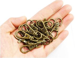 img 1 attached to 🦞 Antique Bronze Lobster Claw Swivel Clasps - Pack of 50, 1-1/2"x5/8" - Perfect for DIY Craft Jewelry Making, Key Rings, and More