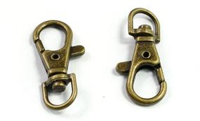 img 3 attached to 🦞 Antique Bronze Lobster Claw Swivel Clasps - Pack of 50, 1-1/2"x5/8" - Perfect for DIY Craft Jewelry Making, Key Rings, and More