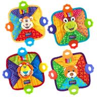 🌈 nuby teething blankie characters: multiple colors, 1 count - find your red/yellow/green/orange/blue match! logo