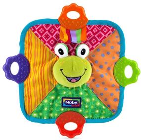 img 3 attached to 🌈 Nuby Teething Blankie Characters: Multiple Colors, 1 Count - Find Your Red/Yellow/Green/Orange/Blue Match!