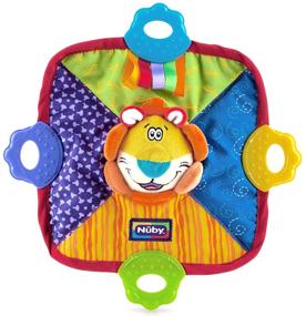 img 2 attached to 🌈 Nuby Teething Blankie Characters: Multiple Colors, 1 Count - Find Your Red/Yellow/Green/Orange/Blue Match!