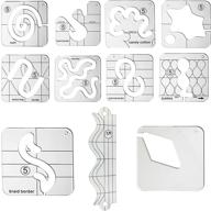 yicbor 11pcs free motion quilting template series 5 for domestic sewing machine - 11pcs ruler set logo