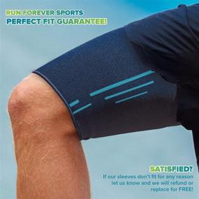 img 2 attached to 🏃 Thigh Compression Sleeve - Effective Hamstring & Quad Pain Relief - Running & Injury Support - Anti-Slip Grip - Men & Women (Small, Blue)