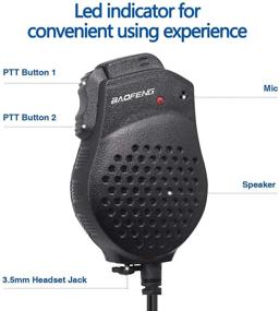 img 2 attached to 🎙️ Baofeng UV-82 Dual PTT Shoulder Speaker Mic Microphone - Original for UV-82 UV-82HP GT-5TP GMRS-V1 MURS-V1 Portable Ham Radio Walkie Talkie (1PACK)