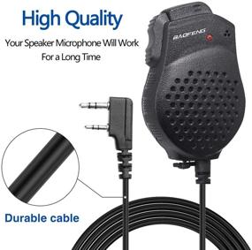 img 3 attached to 🎙️ Baofeng UV-82 Dual PTT Shoulder Speaker Mic Microphone - Original for UV-82 UV-82HP GT-5TP GMRS-V1 MURS-V1 Portable Ham Radio Walkie Talkie (1PACK)