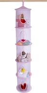 🎀 pink 5 tier storage organizer - perfect for organizing kids toys or storing gloves, hats, and mittens in children’s room or closet. easy attachment to any rod - 12" x 59 логотип