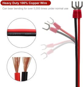 img 1 attached to 🔌 ZHSMS 2Pack Female Cigarette Lighter Power Supply Cord - Heavy Duty 16AWG Cable for Car Tire Inflator and Air Pump - 10A Fused DC Power Socket - 12V 24V Volt Outlet Ring Terminal Plug Accessory