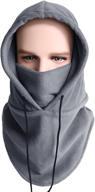 balaclava ski face mask fleece neck gaiter winter beanie for men - protects from dust and wind logo