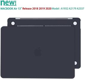 img 3 attached to 🖥️ May Chen MacBook Air 13 Inch Case 2020 2019 2018 Release Models: A1932 A2179, Frosted Rubberized Matte Hard Shell Case Cover with See Through Design for Apple Mac Air 13 Retina Display with Touch ID, Black