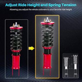 img 2 attached to 🚘 Adjustable Height Suspension Coilovers for Honda Civic 1996-2000 and Acura Integra 1990-1993 - Lower Strut Shock Absorber Spring Kit