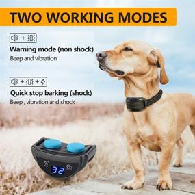 img 1 attached to 🐶 Paipaitek Dog Bark Collar: Humane No Shock Anti Bark Collar with Adjustable Sensitivity & LED Display - Ideal for Small, Medium & Large Dogs - Rechargeable Barking Control Training Collar