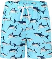 akula swimsuit printed pockets blue fish boys' clothing ~ swim logo