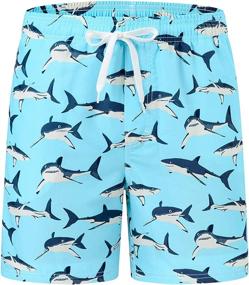 img 2 attached to Akula Swimsuit Printed Pockets Blue Fish Boys' Clothing ~ Swim