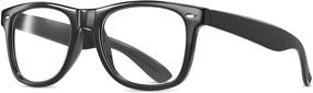 img 4 attached to Stylish Square Rimmed Clear Glasses: The Iconic Eyewear Choice