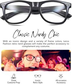 img 3 attached to Stylish Square Rimmed Clear Glasses: The Iconic Eyewear Choice