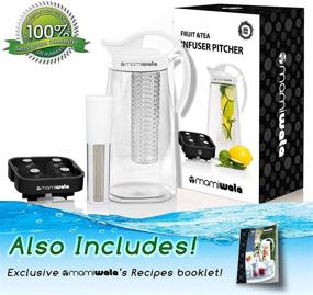 img 1 attached to 🍃 Revitalizing White Fruit & Tea Infusion Water Pitcher Kit - Enhance Hydration and Promote Natural Weight Loss with Free Ice Ball Maker, Infused Water Recipe eBook, and Shatterproof Jug